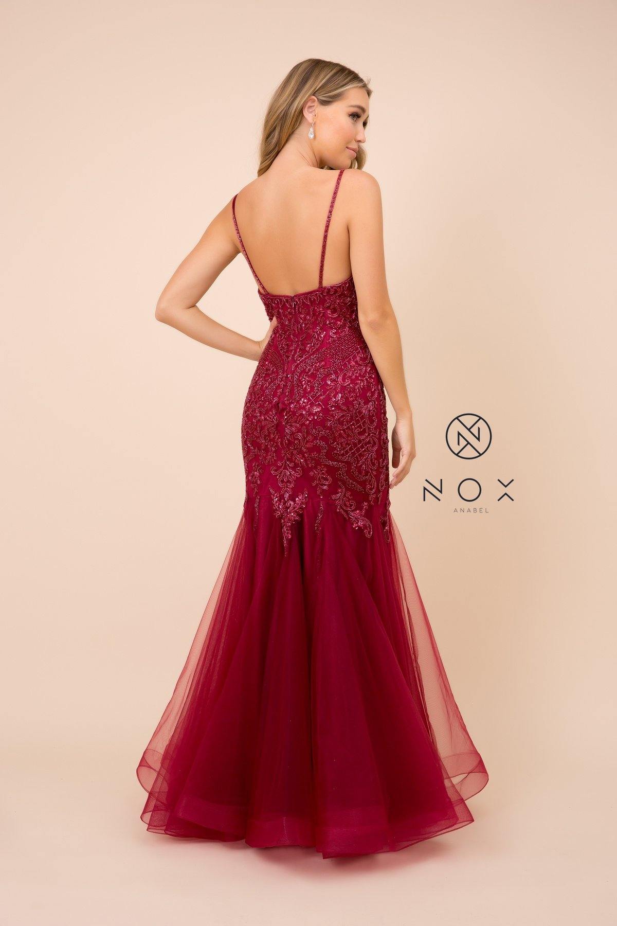 Long Fitted Prom Dress Evening Gown - The Dress Outlet Nox Anabel