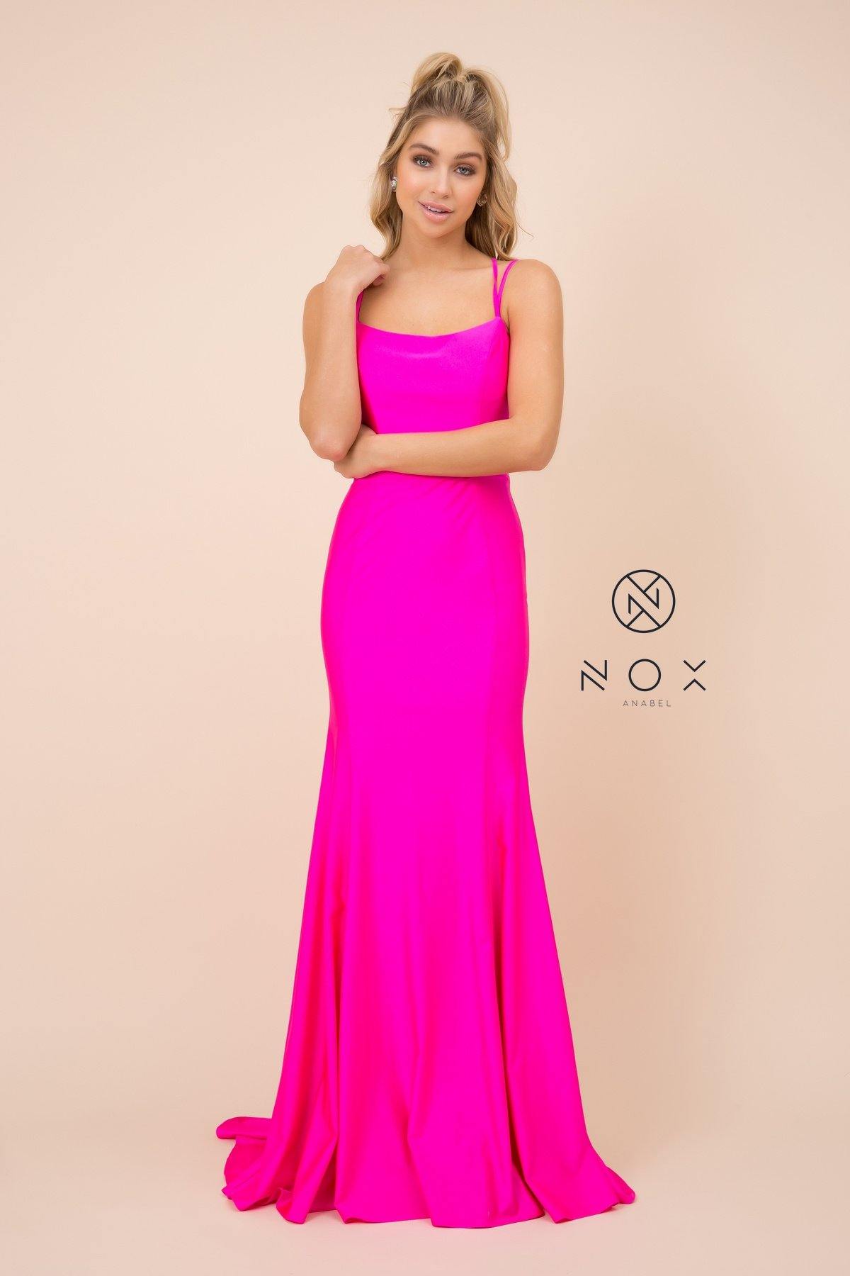 Long  Formal Prom Fitted Evening Dress - The Dress Outlet Nox Anabel