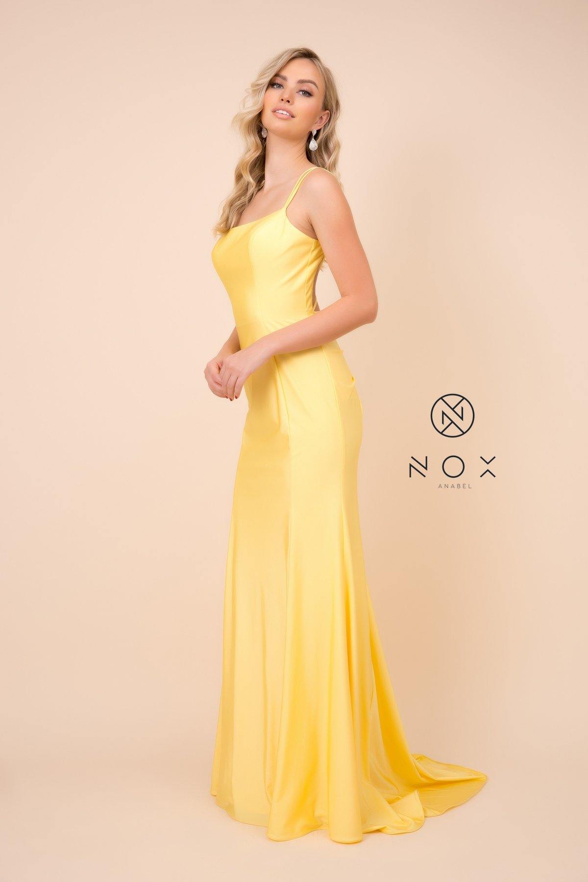 Long  Formal Prom Fitted Evening Dress - The Dress Outlet Nox Anabel