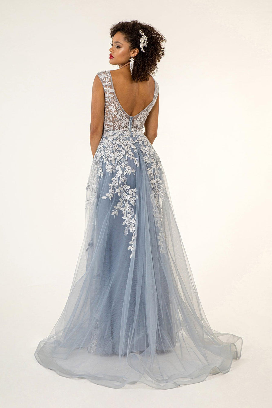 Long Formal Sleeveless A Line Evening Prom Dress - The Dress Outlet