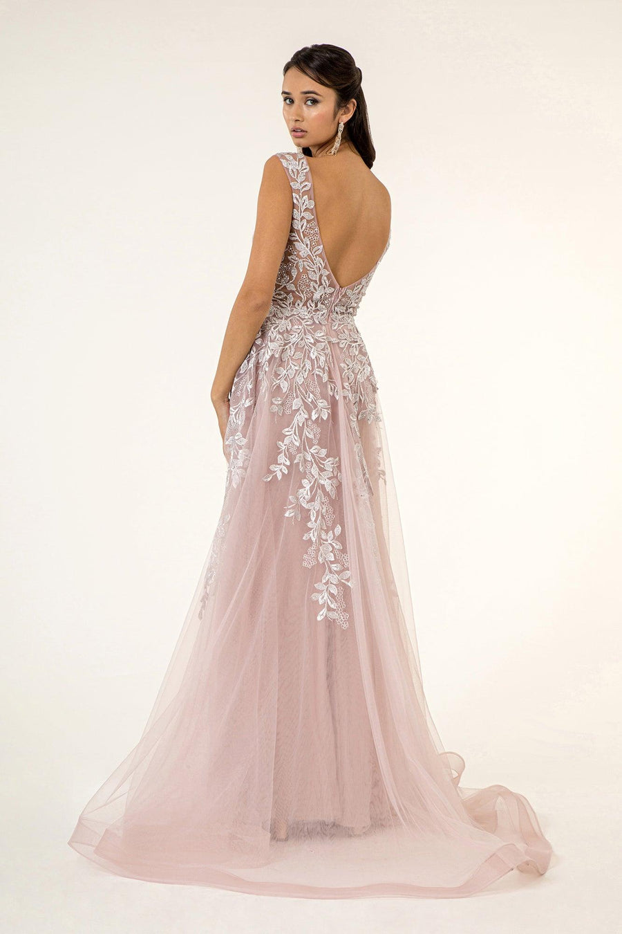 Long Formal Sleeveless A Line Evening Prom Dress - The Dress Outlet