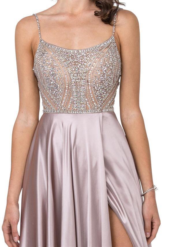 Long Formal Spaghetti Straps Evening Prom Dress - The Dress Outlet