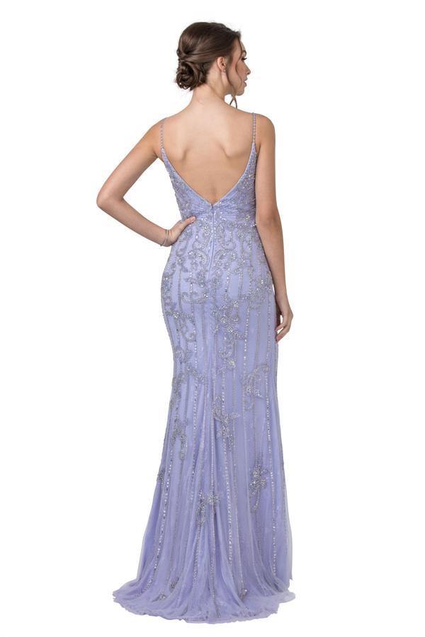 Long Formal Spaghetti Straps Evening Prom Dress - The Dress Outlet