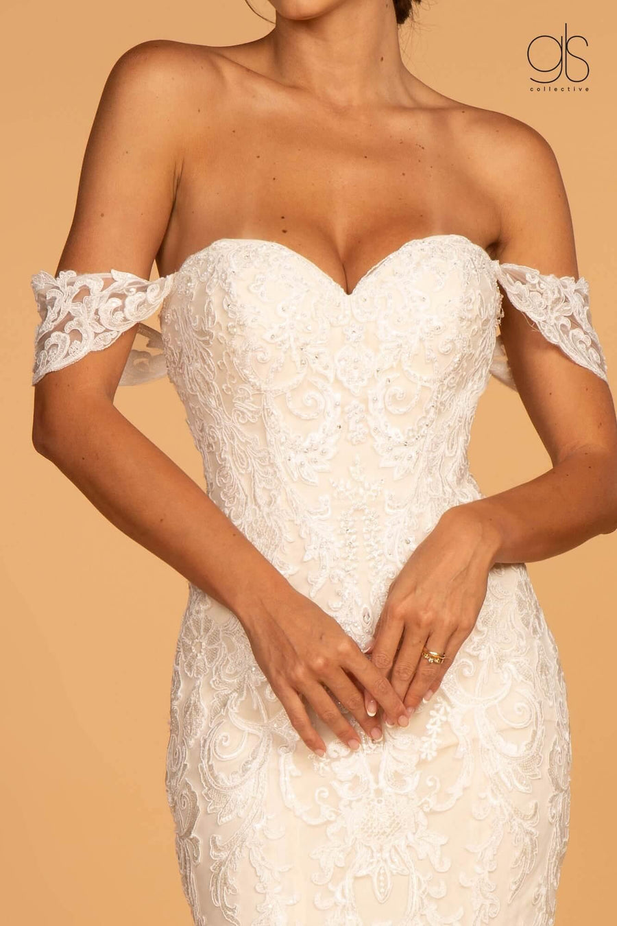 Long Fitted Wedding Dress - The Dress Outlet Elizabeth K