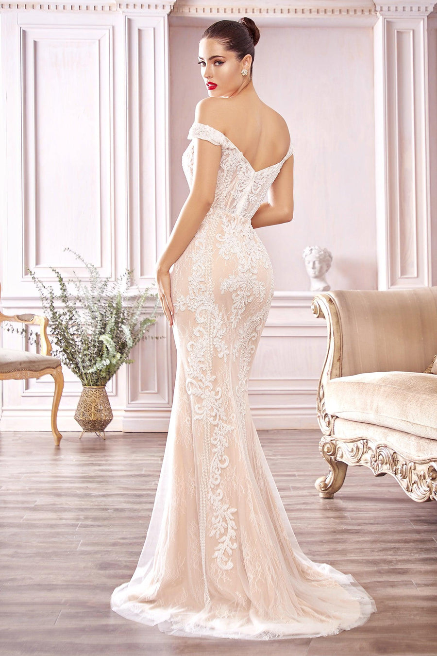 Long Fitted Wedding Dress - The Dress Outlet