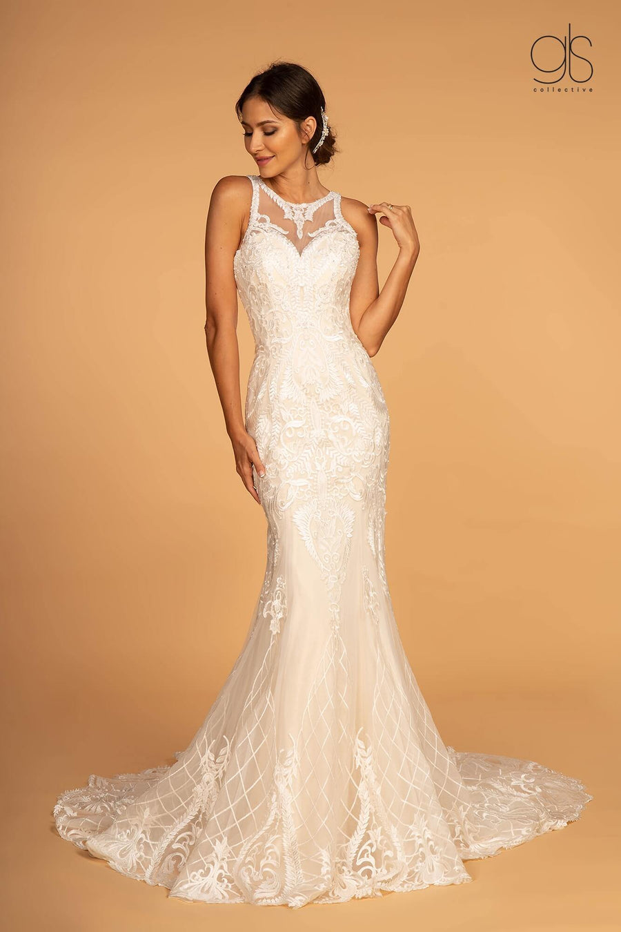 Long Fitted Wedding Gown - The Dress Outlet Elizabeth K