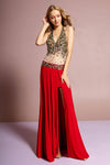 Long Halter Prom Formal  Dress with Side Slit - The Dress Outlet Elizabeth K