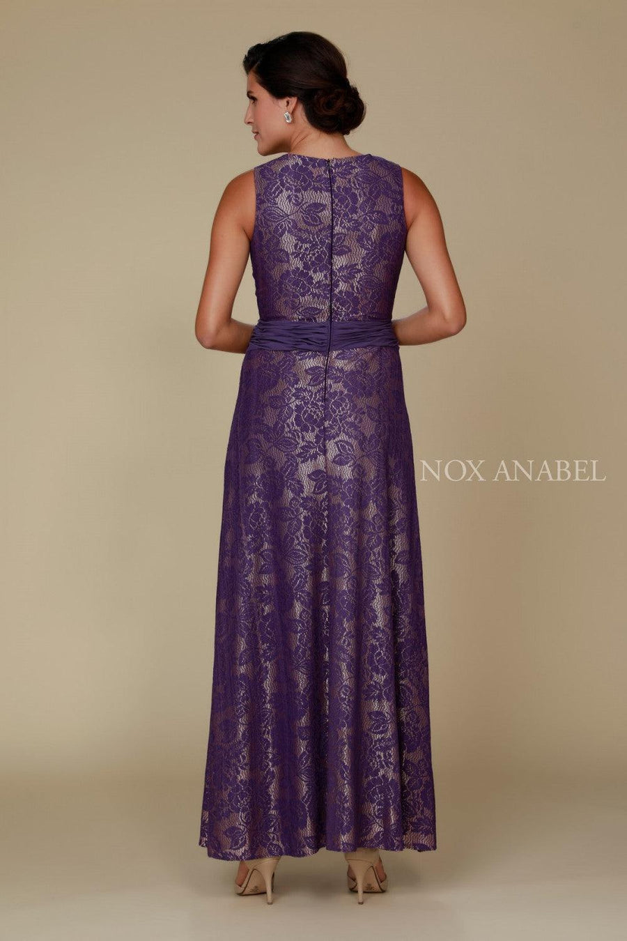 Long Lace Formal Mother of the Bride Dress - The Dress Outlet Nox Anabel