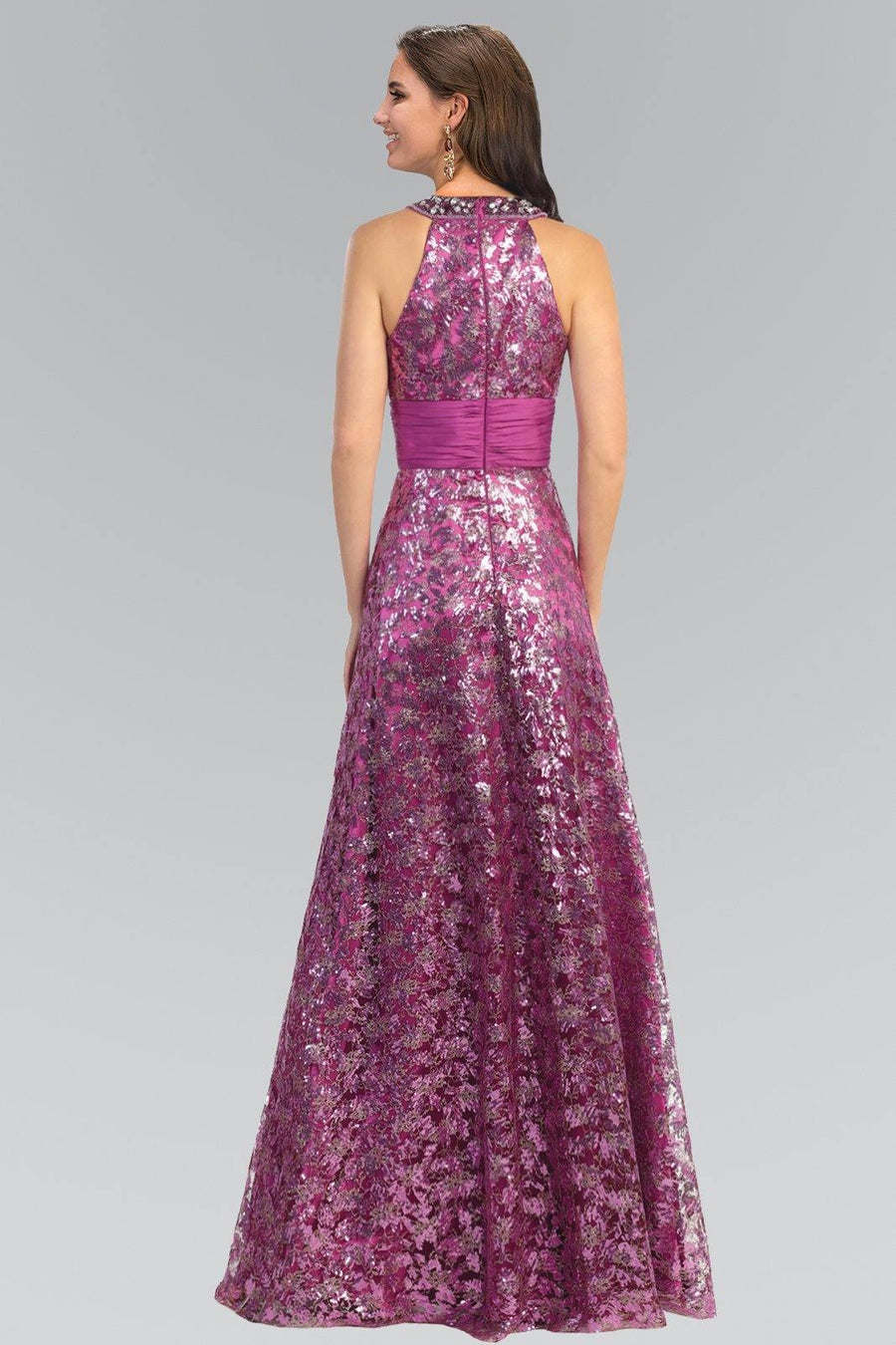 Long Lace Prom Dress Evening Gown - The Dress Outlet Elizabeth K