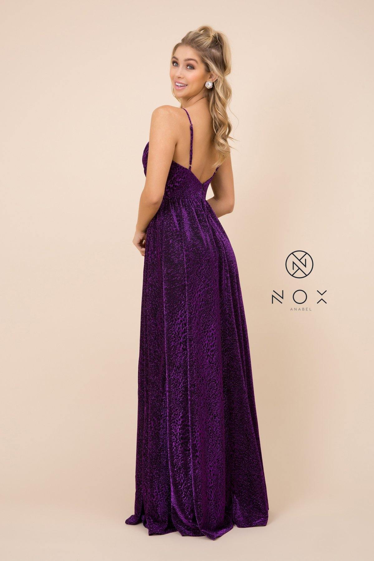 Long Leopard Print Prom Dress Evening Gown - The Dress Outlet Nox Anabel