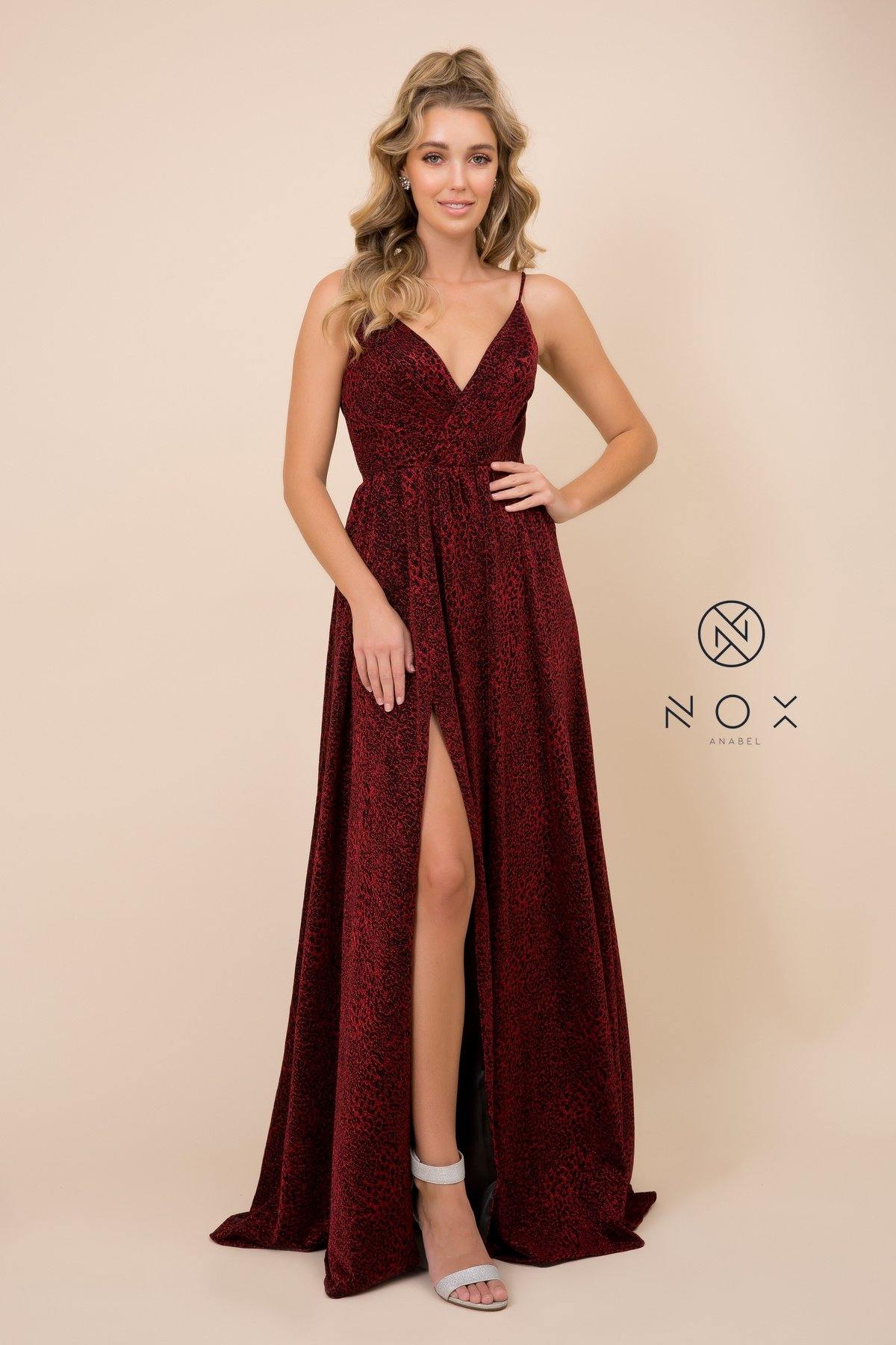 Red Cheetah Print Prom Dress