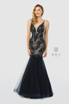 Long Mermaid Evening Gown Fitted Prom Dress - The Dress Outlet Nox Anabel