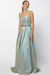 Long Metallic Sleeveless Formal Dress Evening Gown - The Dress Outlet Nox Anabel