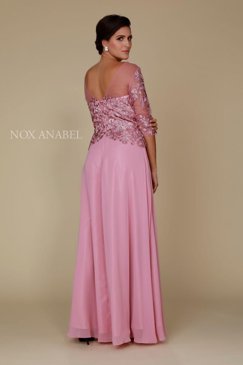 Long Mother of the Bride Chiffon Formal Dress - The Dress Outlet Nox Anabel