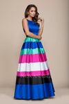 Long Multi Colored Sexy Prom Dress Evening Gown - The Dress Outlet Nox Anabel