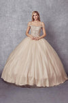 Long Off Shoulder Quinceanera Dress  Ball Gown - The Dress Outlet