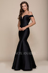 Long Off The Shoulder Fitted Formal Prom Dress Evening Gown - The Dress Outlet Nox Anabel