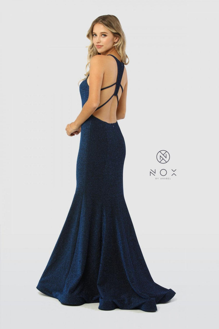 Long Open Back Prom Dress Evening Gown - The Dress Outlet Nox Anabel