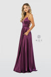 Long Open Back Prom Dress Evening Gown with Pockets - The Dress Outlet Nox Anabel