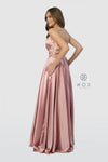 Long Open Back Prom Dress Evening Gown with Pockets - The Dress Outlet Nox Anabel