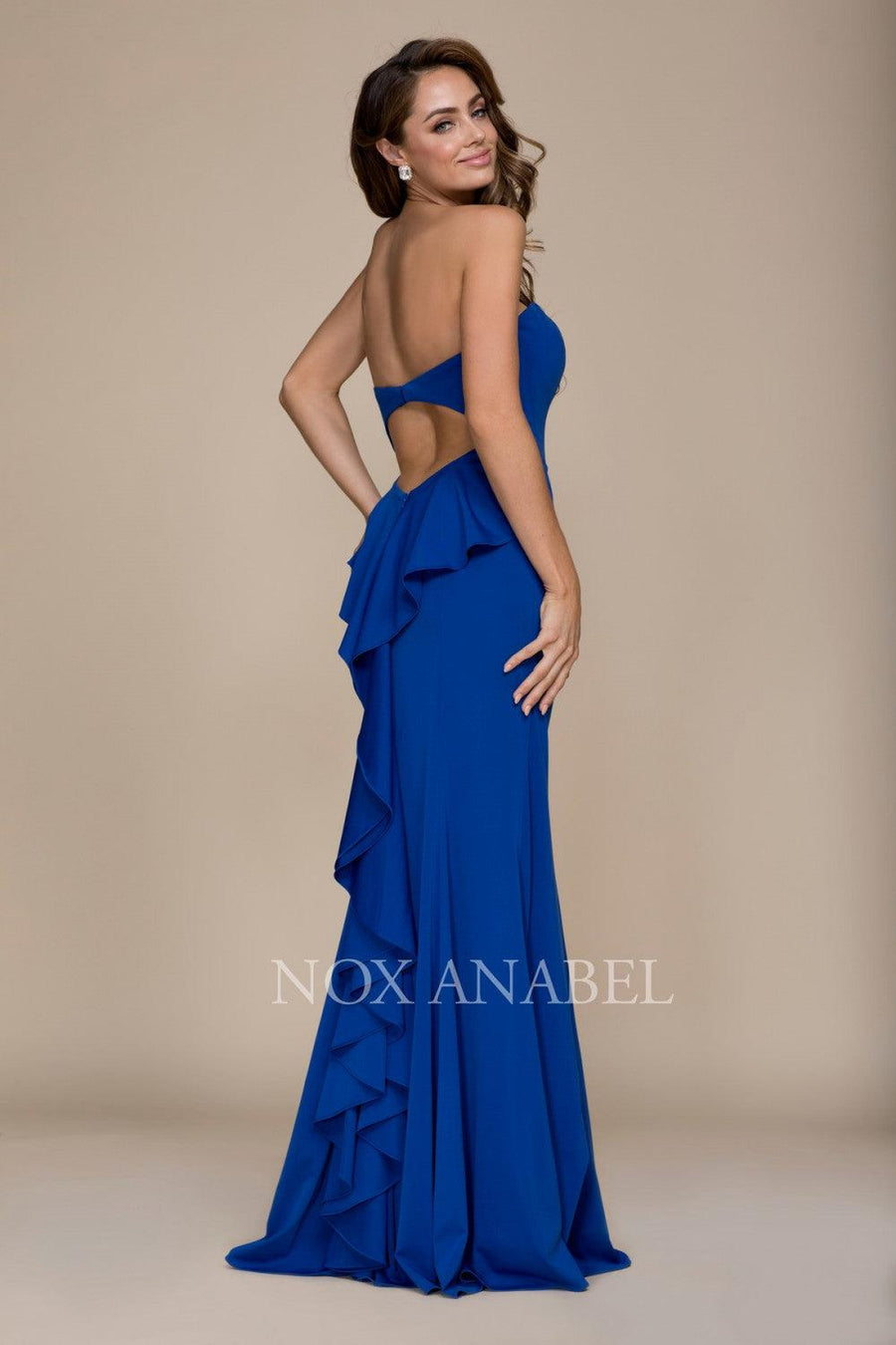 Long Prom Backless Mermaid Dress Evening Gown - The Dress Outlet Nox Anabel