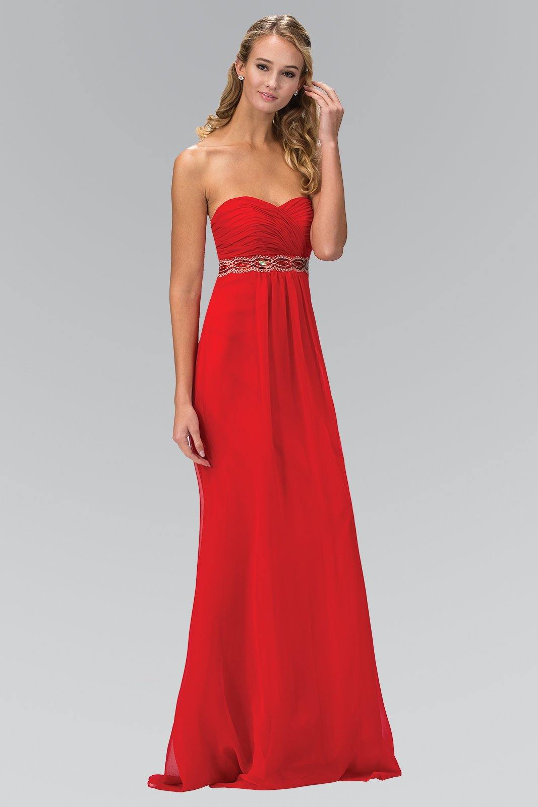 Long Prom Dress Accented with Jewel - The Dress Outlet Elizabeth K