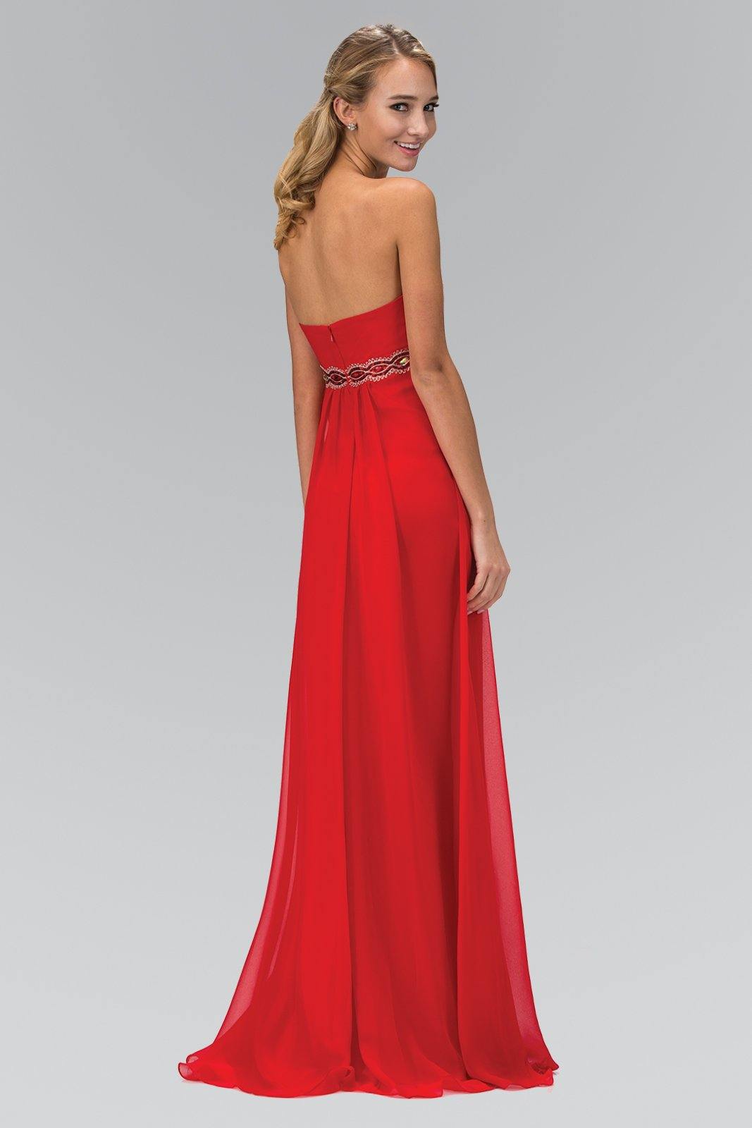 Long Prom Dress Accented with Jewel - The Dress Outlet Elizabeth K