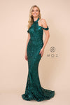 Long Prom Formal Off Shoulder Mermaid Dress - The Dress Outlet Nox Anabel