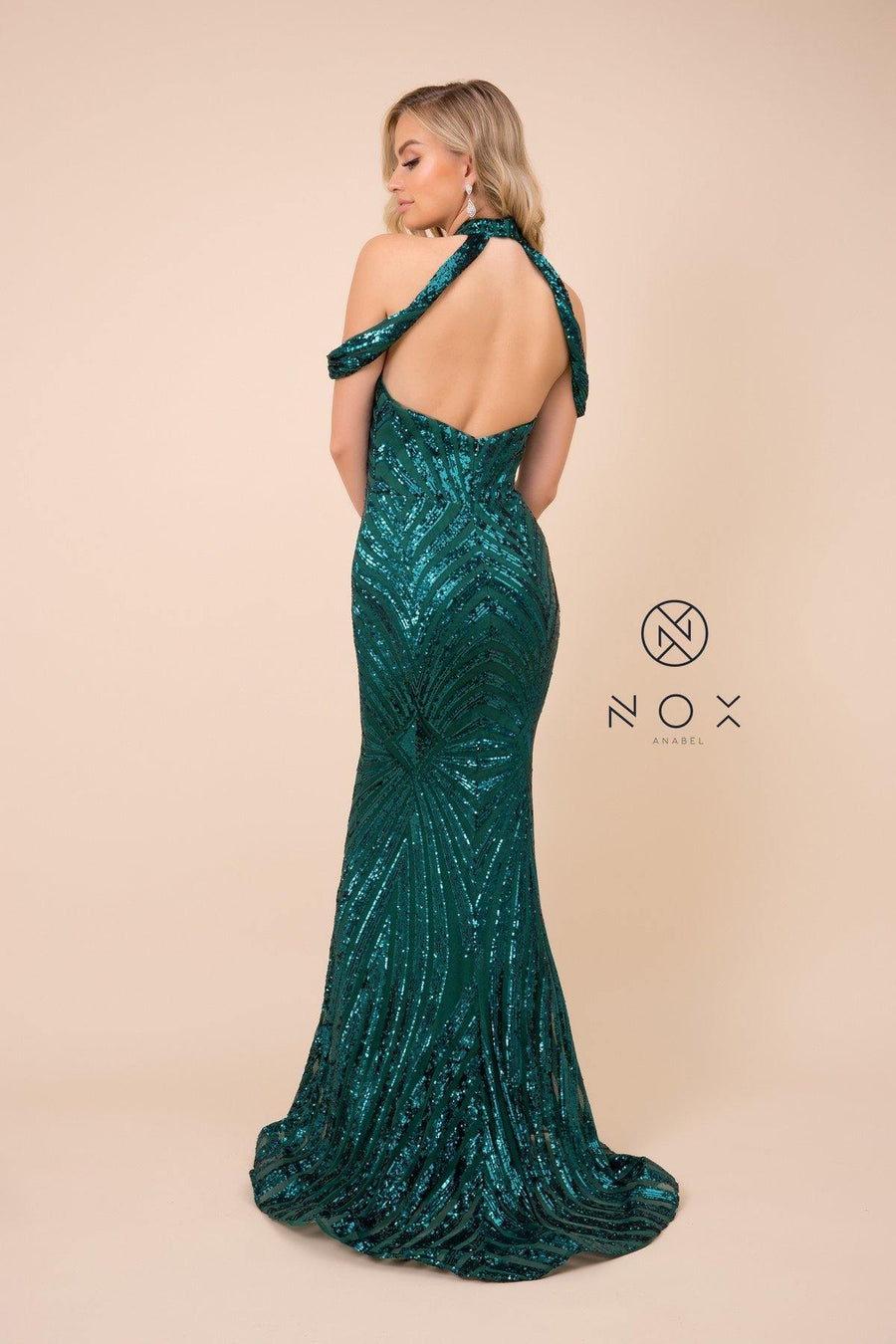 Long Prom Formal Off Shoulder Mermaid Dress - The Dress Outlet Nox Anabel