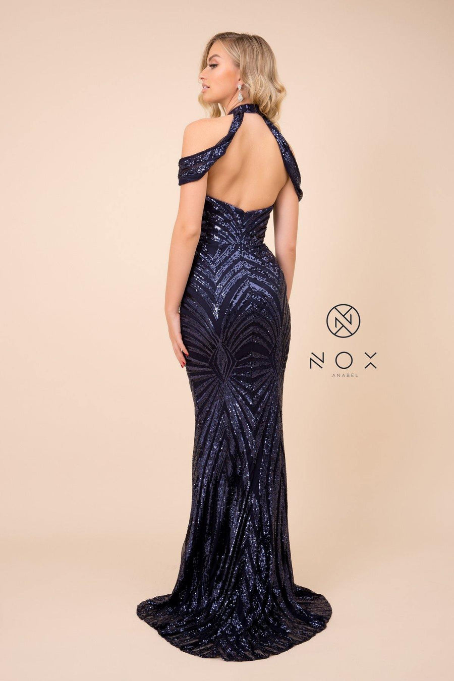 Long Prom Formal Off Shoulder Mermaid Dress - The Dress Outlet Nox Anabel