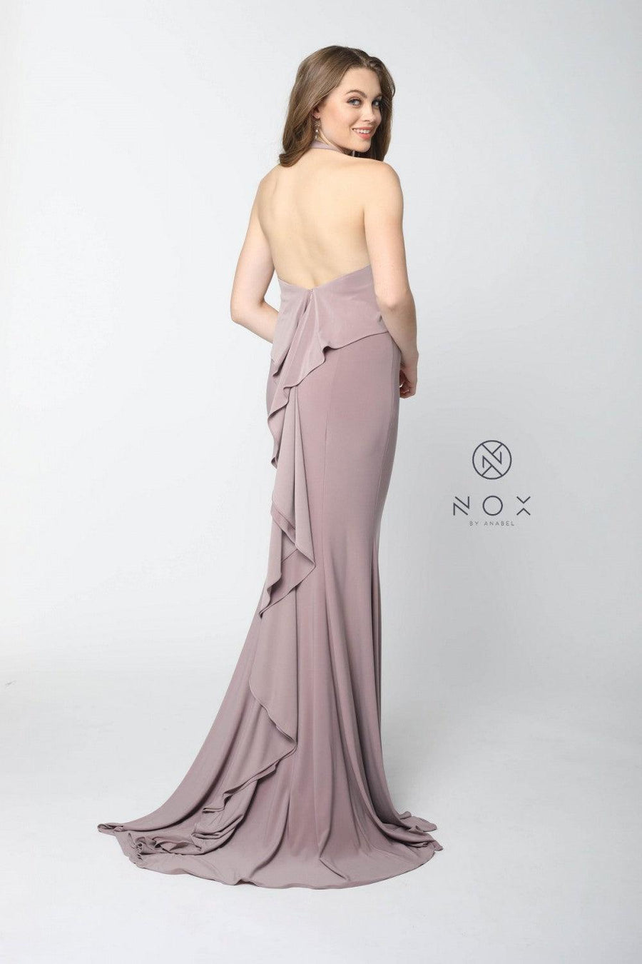 Long Prom Gown Formal Evening Dress Train - The Dress Outlet Nox Anabel