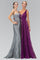 Long Prom Lace Dress with Chiffon Overlay - The Dress Outlet Elizabeth K