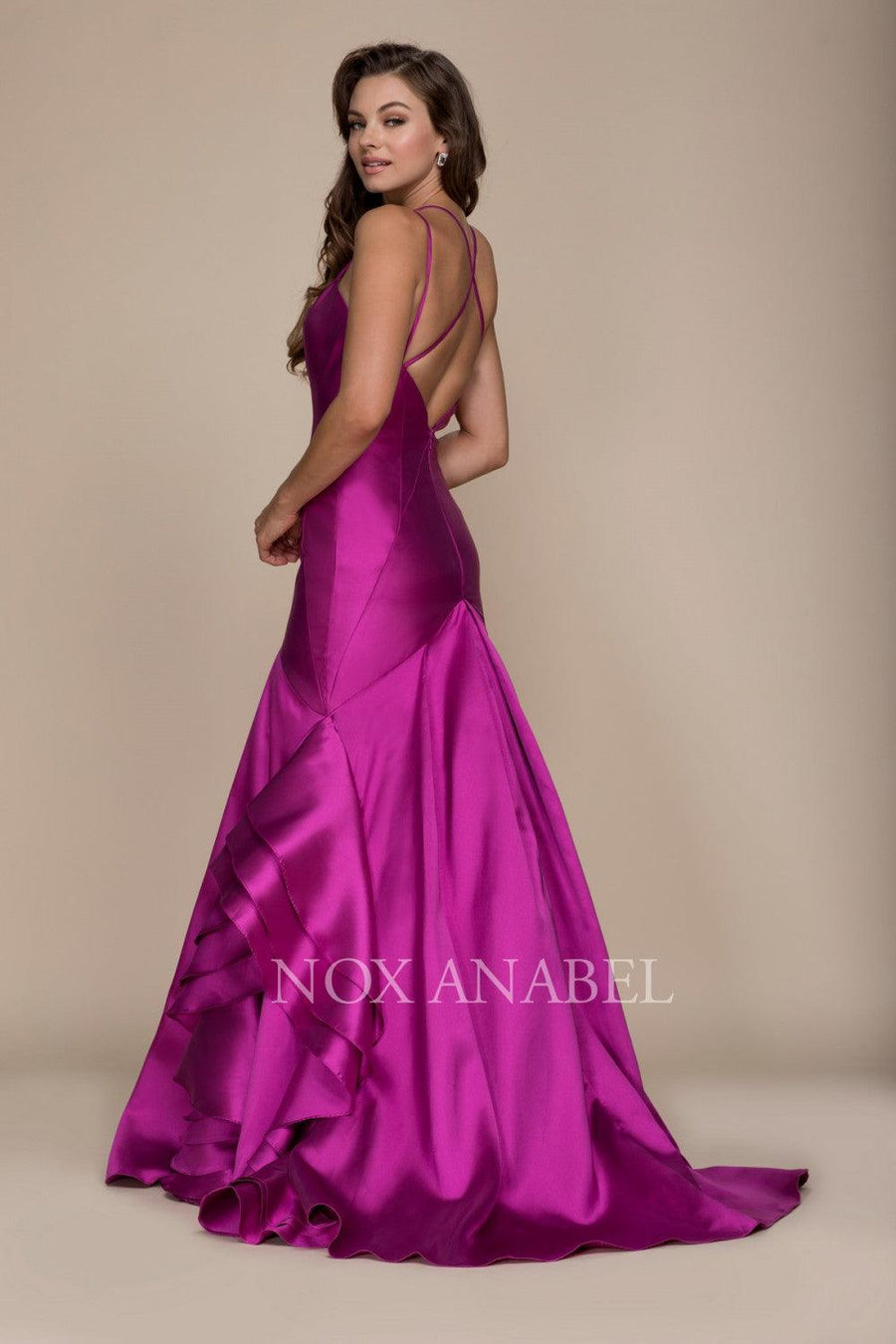 Long Prom Mermaid Ball Gown Formal Dress - The Dress Outlet Nox Anabel