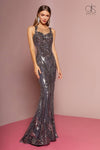 Long Prom Sleeveless Sequins Evening Dress - The Dress Outlet Elizabeth K