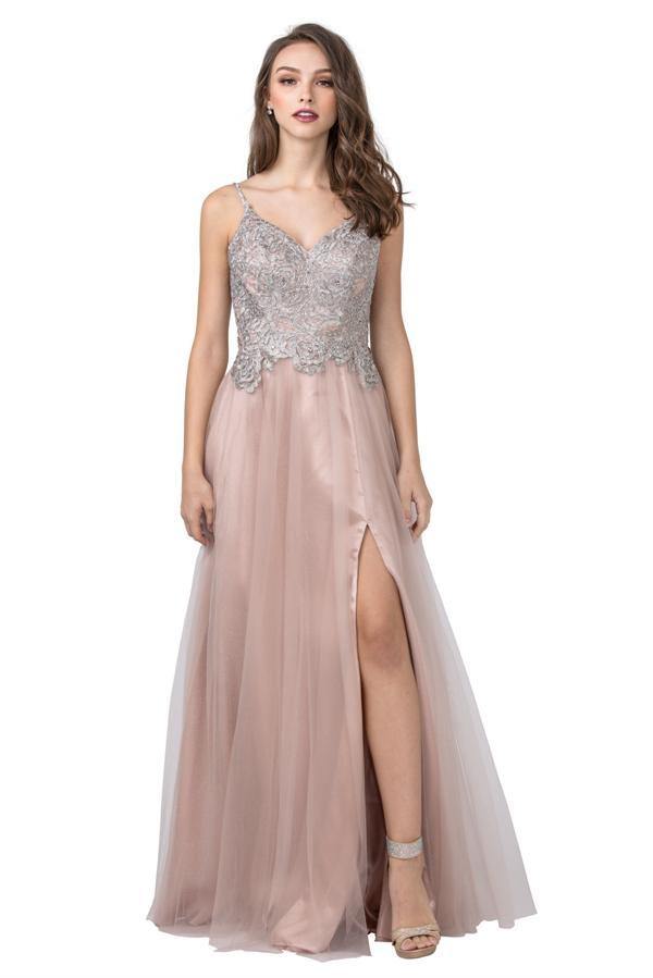 Long Prom Spaghetti Straps Formal Evening Dress - The Dress Outlet