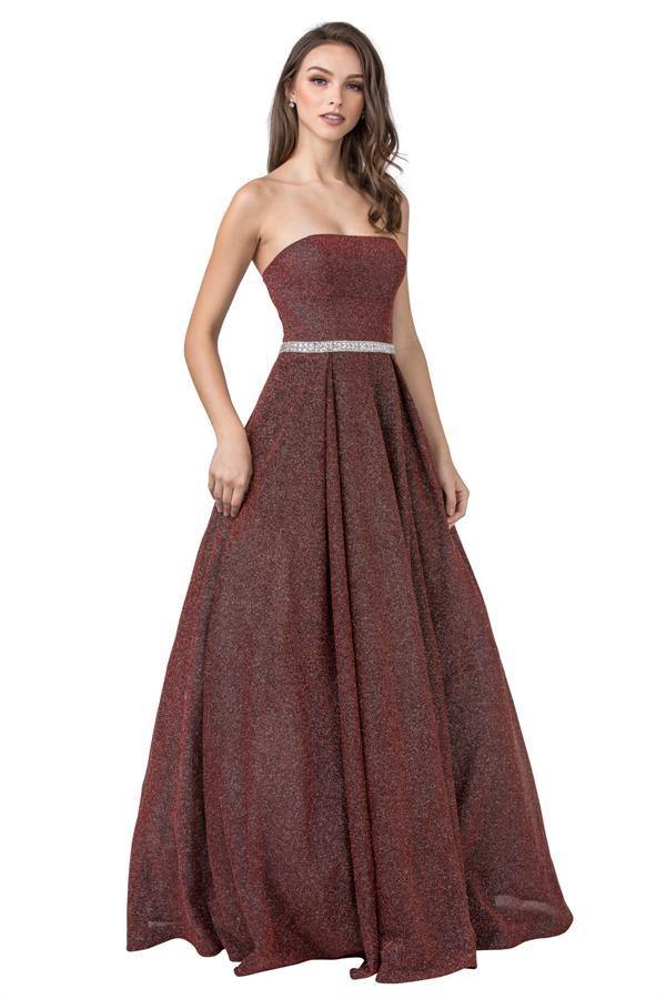 Long Prom Strapless Formal Evening Ball Gown - The Dress Outlet