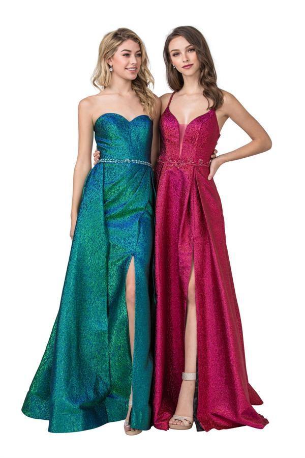 Long Prom Strapless Sweetheart Neckline Formal Gown - The Dress Outlet