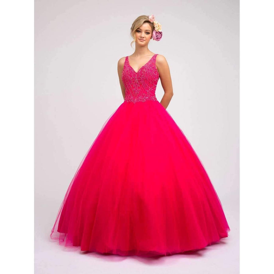 Long Quinceanera Sleeveless Ball Gown - The Dress Outlet Juliet