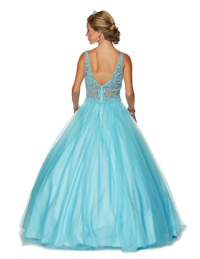 Long Quinceanera Sleeveless Ball Gown - The Dress Outlet Juliet