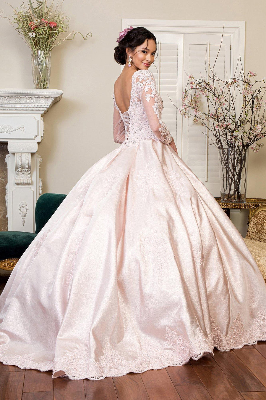 Long Quinceanera Sweet 16 Ball Gown - The Dress Outlet