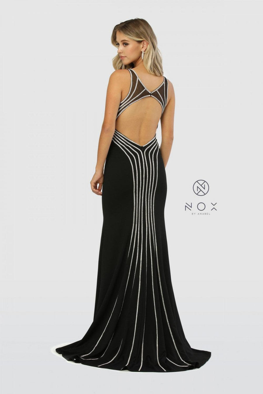 Long Sexy Open Back Formal Prom Dress - The Dress Outlet Nox Anabel