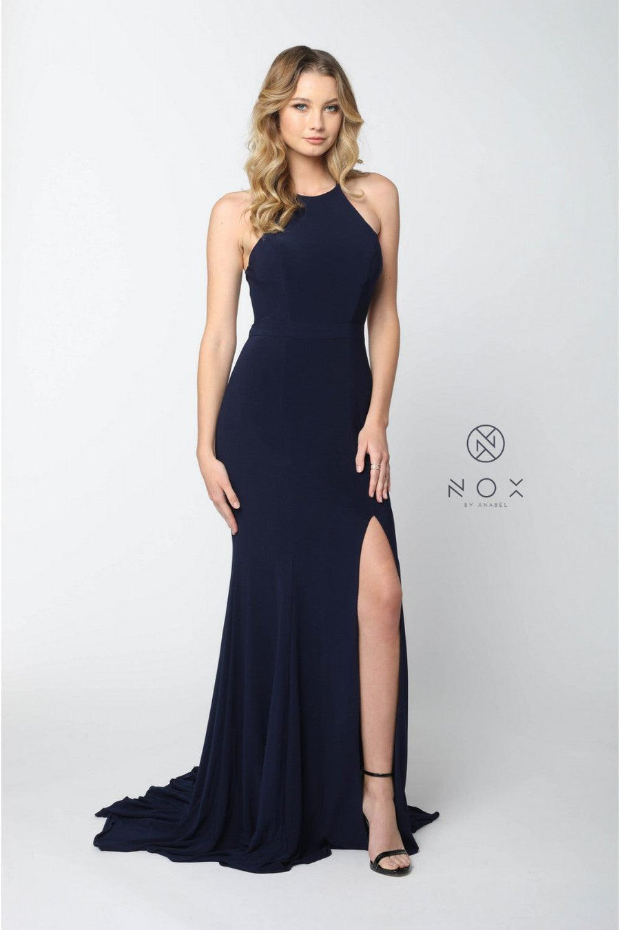 Long Side Slit Formal Dress Prom Evening Gown - The Dress Outlet Nox Anabel