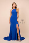 Long Side Slit Formal Dress Prom Evening Gown - The Dress Outlet Nox Anabel