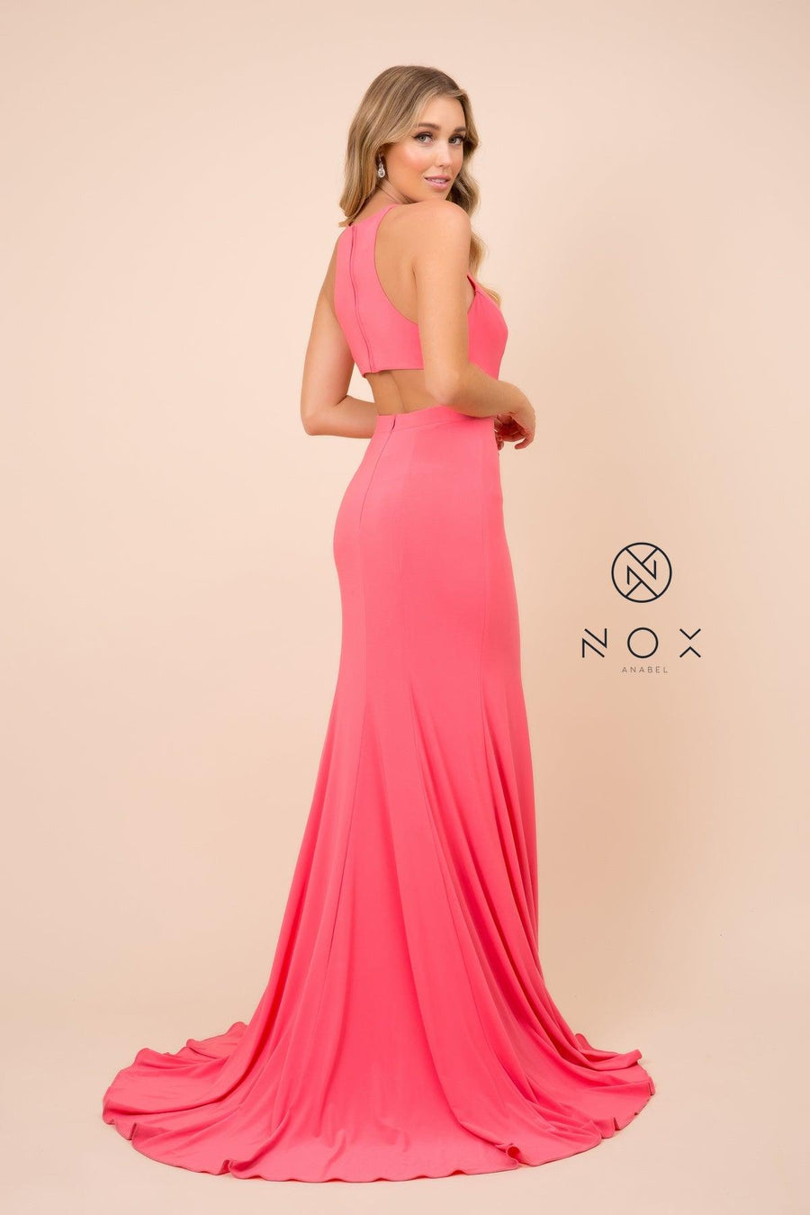 Long Side Slit Formal Dress Prom Evening Gown - The Dress Outlet Nox Anabel