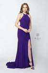 Long Side Slit Formal Dress Prom Evening Gown - The Dress Outlet Nox Anabel