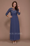 Long Sleeve Mother of the Bride Formal Dress - The Dress Outlet Nox Anabel