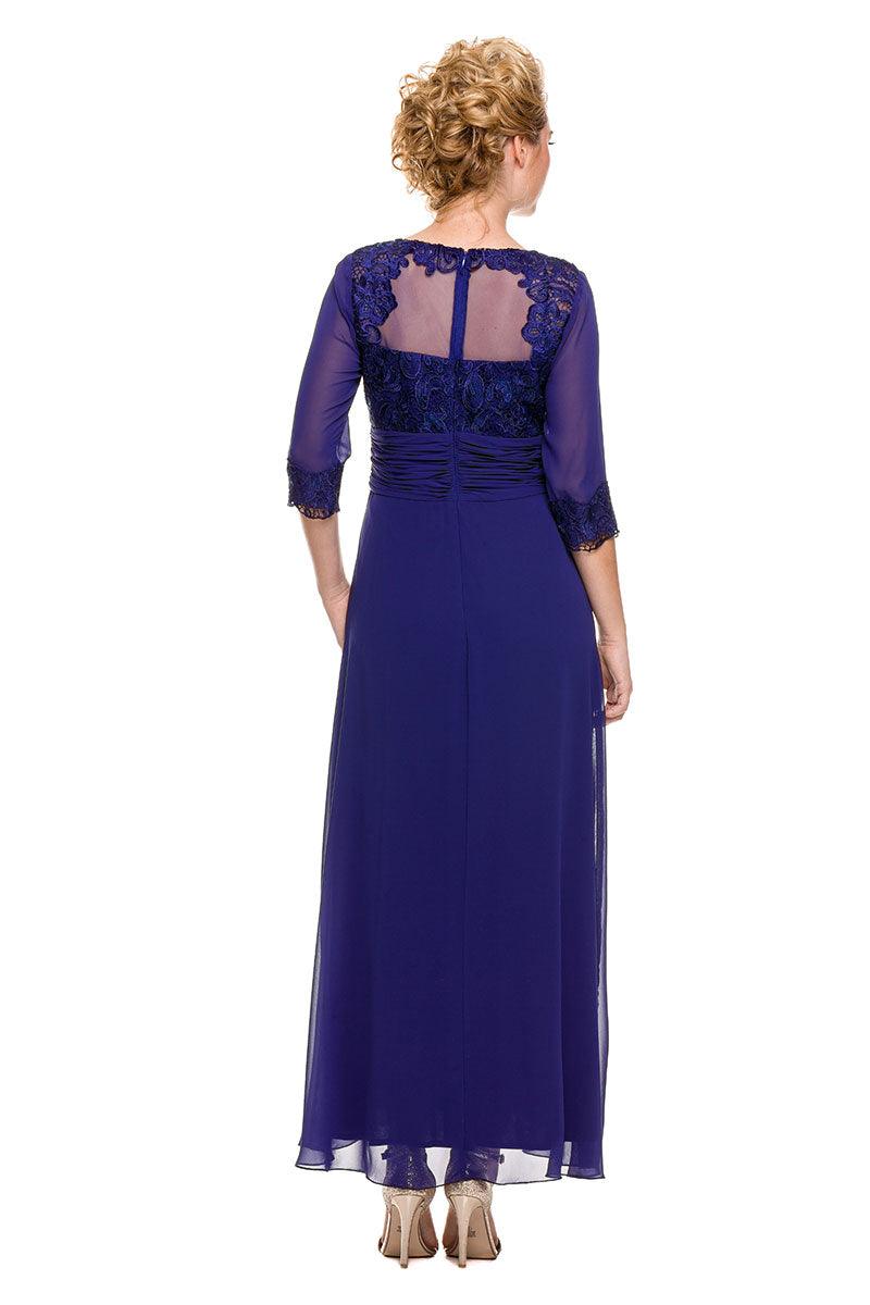 Long Sleeve Mother of the Bride Formal Dress - The Dress Outlet Nox Anabel