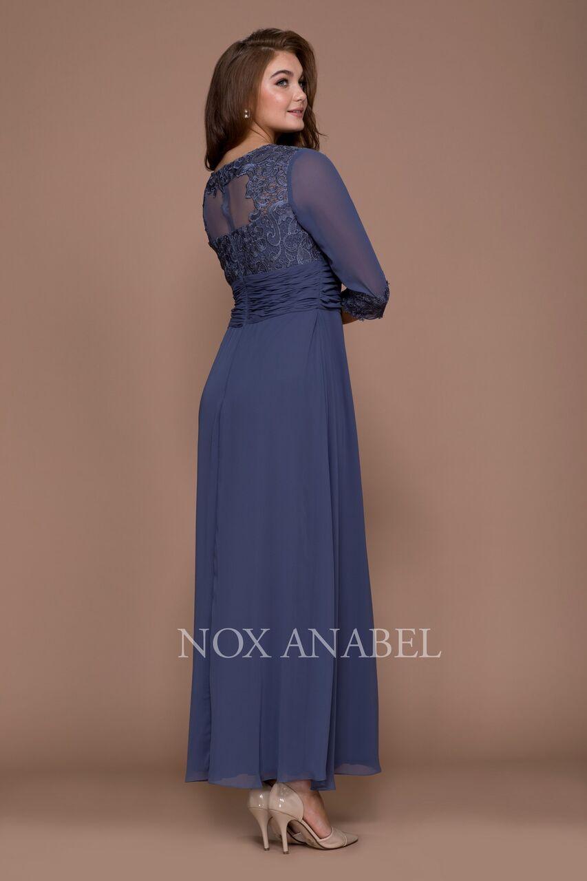 Long Sleeve Mother of the Bride Formal Dress - The Dress Outlet Nox Anabel