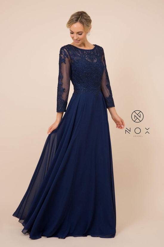 Navy A-Line Mother of the Bride Plus Size Dress for $194.99 – The Dress ...