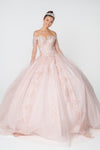 Long Sleeve Quinceanera Sweet 16 Ball Gown - The Dress Outlet Elizabeth K